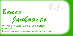 bence jankovits business card